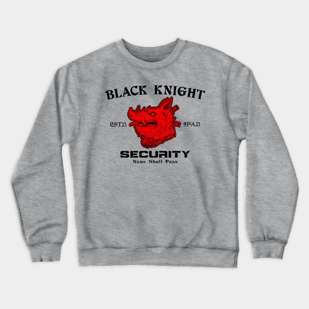 Black Knight Security (Alt Print) Crewneck Sweatshirt by Miskatonic Designs